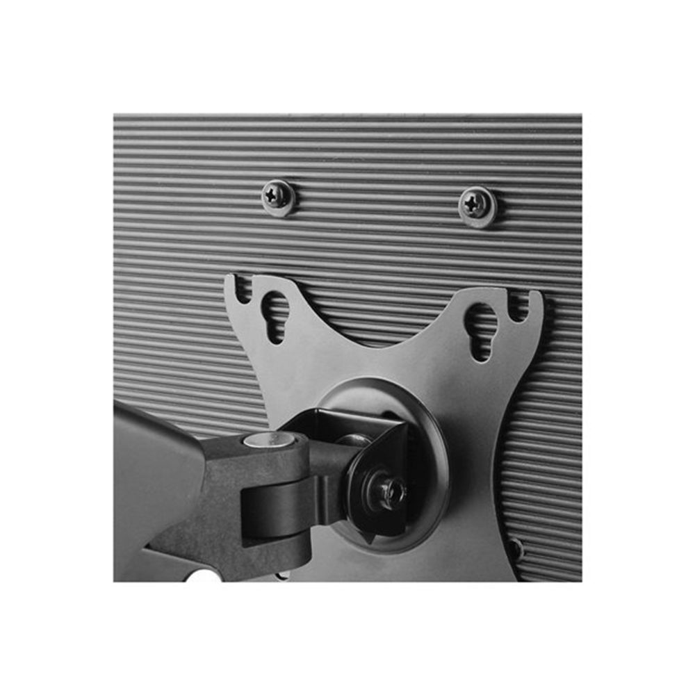 ACT bevestigingskit - verstelbare dubbele armen - voor 2 LCD-schermen - zwart