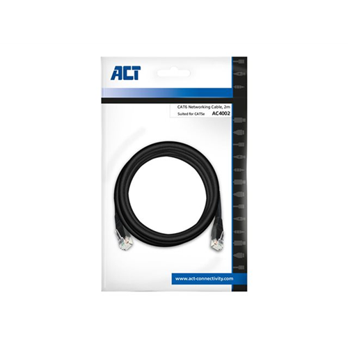 ACT verbindingskabel - 2 m - zwart, RAL 9011